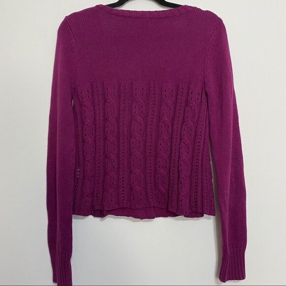 Fossil Fuchsia Purple 2 Button Cardigan Sweater‎ - Picture 6 of 10